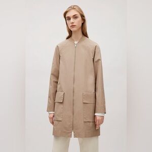 COS Women's Rribbed Neckline Coat SZ 38